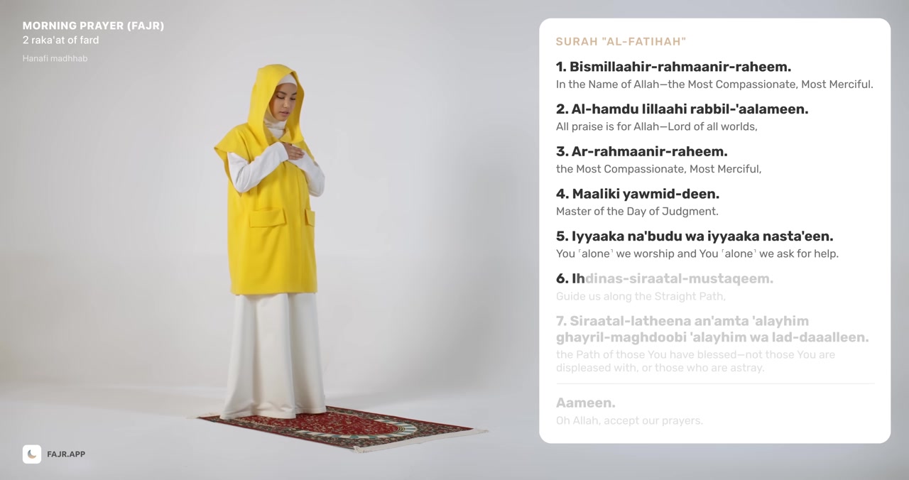 Surah Al-Fatiha (Rakat 2) posture