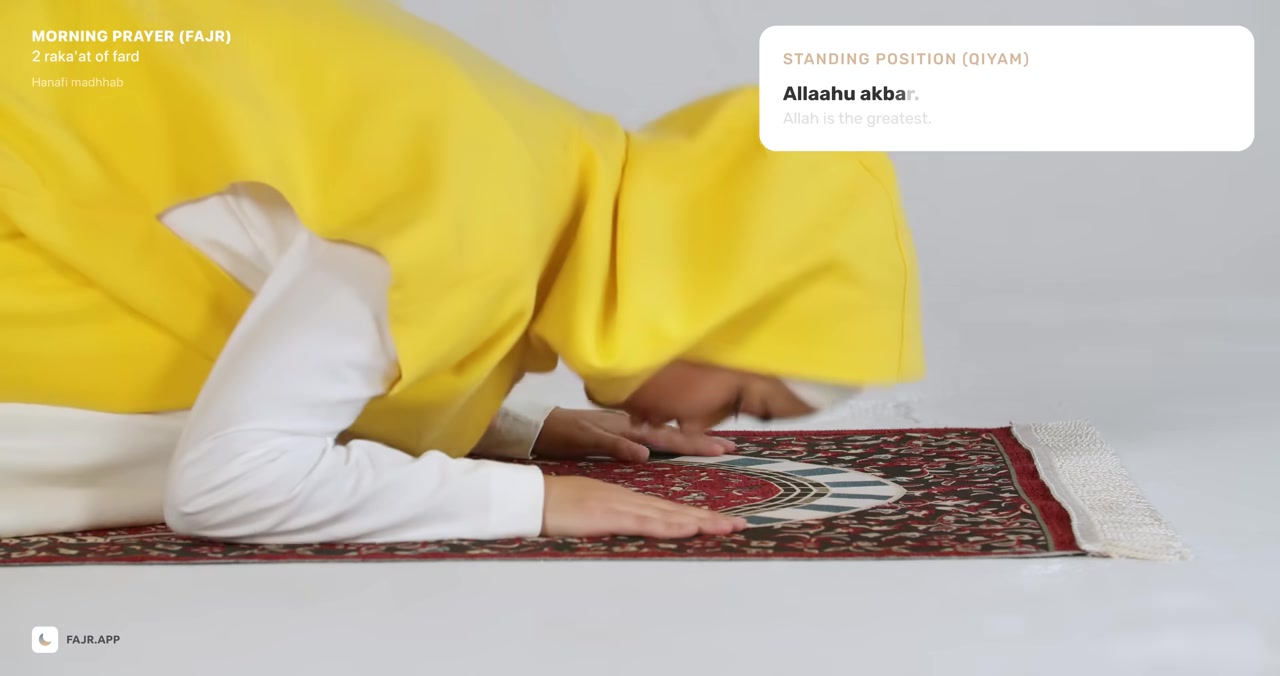 Standing for Rakat 2 — Takbir posture