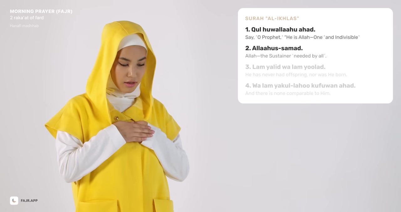 Additional Surah — Al-Ikhlas (Rakat 2) posture