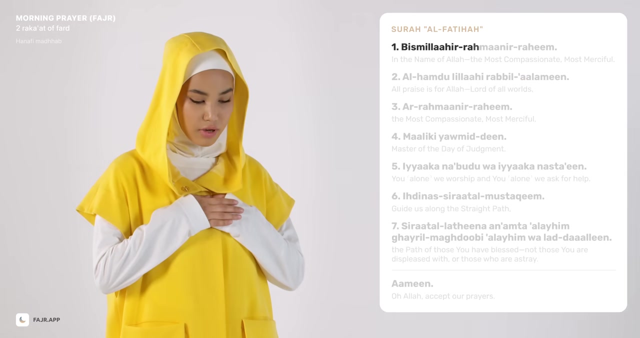 Tasmiyah posture